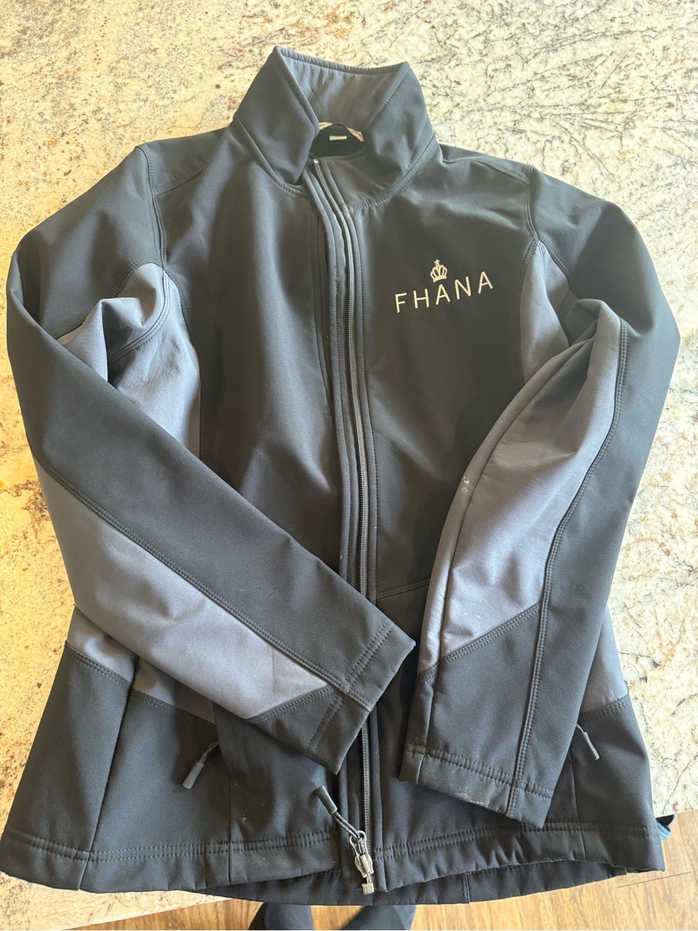 Port Authority Black and Gray Softshell Jacket - FHANA Logo